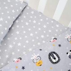 Змінна постіль 3 ел Twins Zoo 3022-TZ-10, grey, сірий
